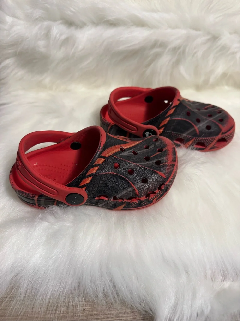 CROCS Kids Red and Black Graphic Clog